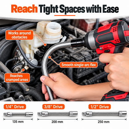 3-Piece Flexible Socket Extension Set