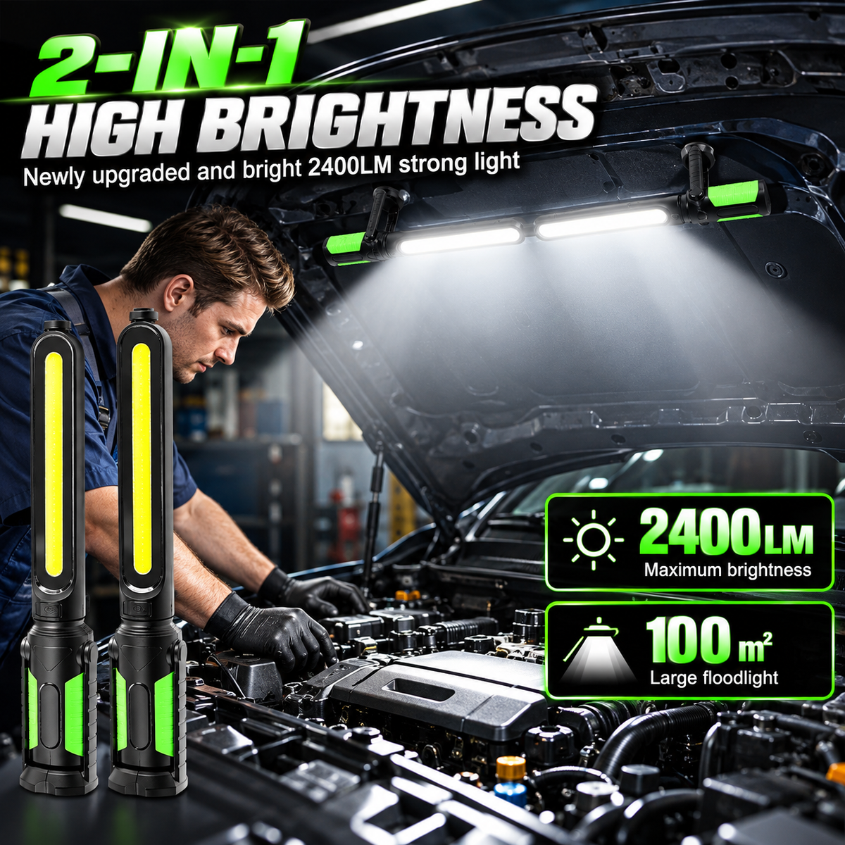 Cabvelle™ 2400LM Mechanic Work Light